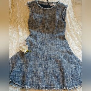 Rebecca Taylor Fit-and-Flare Tweed Dress